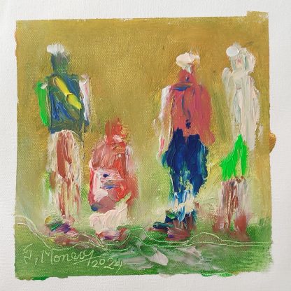 Picturi în ulei pe pânză 15 x 15 cm - iunie 2024 - Set 9 - pictură în ulei pe pânză, Monea Teofil