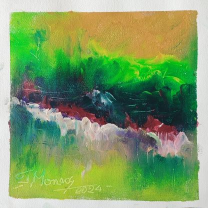 Picturi în ulei pe pânză 15 x 15 cm - iunie 2024 - Set 9 - pictură în ulei pe pânză, Monea Teofil
