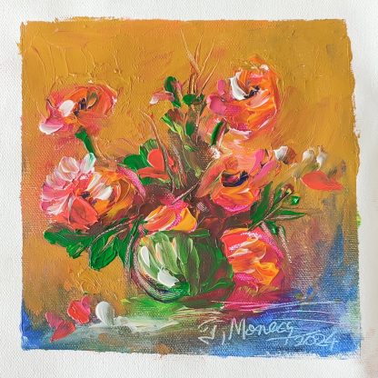 Picturi în ulei pe pânză 15 x 15 cm - iunie 2024 - Set 9 - pictură în ulei pe pânză, Monea Teofil