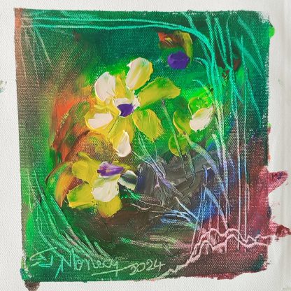 Picturi în ulei pe pânză 15 x 15 cm - iunie 2024 - Set 9 - pictură în ulei pe pânză, Monea Teofil