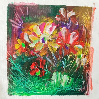 Picturi în ulei pe pânză 15 x 15 cm - iunie 2024 - Set 9 - pictură în ulei pe pânză, Monea Teofil