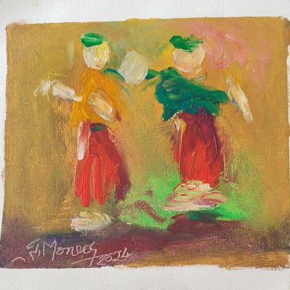 Picturi în ulei pe pânză 15 x 15 cm - iunie 2024 - Set 9 - pictură în ulei pe pânză, Monea Teofil