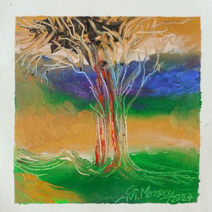 Picturi în ulei pe pânză 15 x 15 cm - iunie 2024 - Set 10 - pictură în ulei pe pânză, Monea Teofil