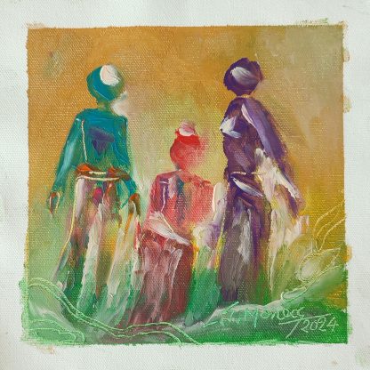 Picturi în ulei pe pânză 15 x 15 cm - iunie 2024 - Set 10 - pictură în ulei pe pânză, Monea Teofil