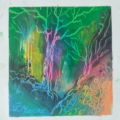 Picturi în ulei pe pânză 15 x 15 cm - iunie 2024 - Set 10 - pictură în ulei pe pânză, Monea Teofil