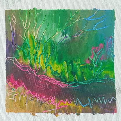 Picturi în ulei pe pânză 15 x 15 cm - iunie 2024 - Set 10 - pictură în ulei pe pânză, Monea Teofil