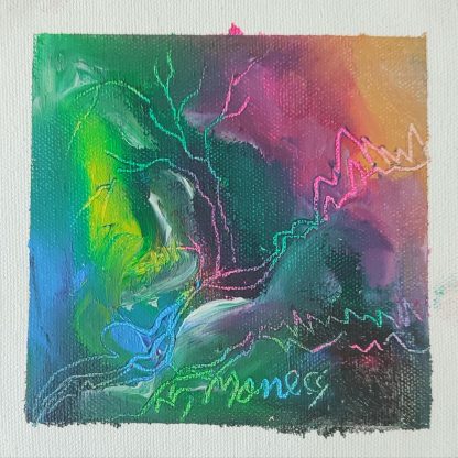 Picturi în ulei pe pânză 15 x 15 cm - iunie 2024 - Set 10 - pictură în ulei pe pânză, Monea Teofil