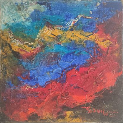Abstract - pictură în ulei pe pânză, Monea Teofil