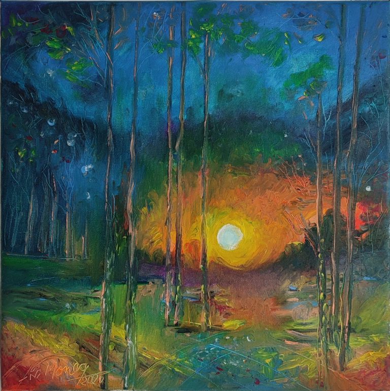 Magia amurgului" - pictură în ulei pe pânză, Monea Teofil