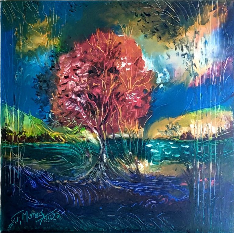 Zâmbet de septembrie" - pictură în ulei pe pânză, Monea Teofil