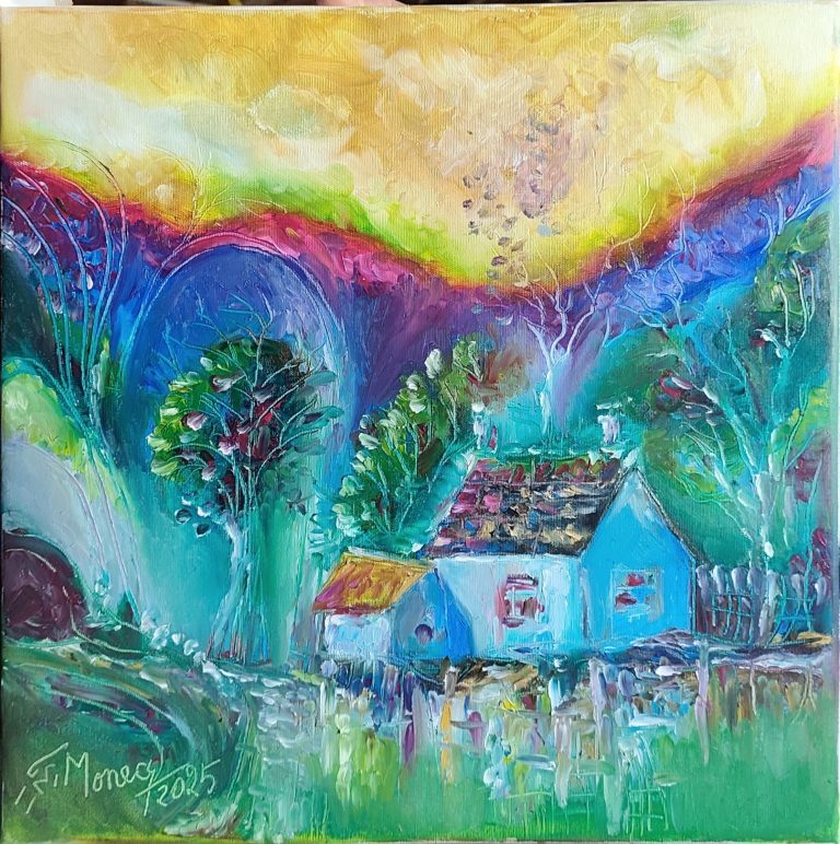 IMG_20250428_183141 Undeva, într-un alt anotimp" - pictură în ulei pe pânză, Monea Teofil