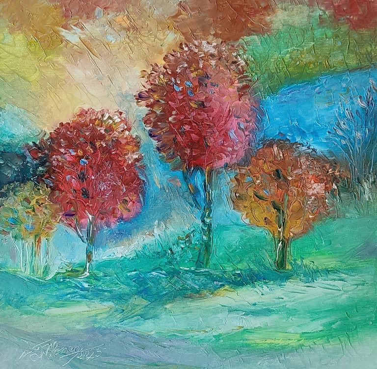 Dansul naturii" - pictură în ulei pe pânză, Monea Teofil