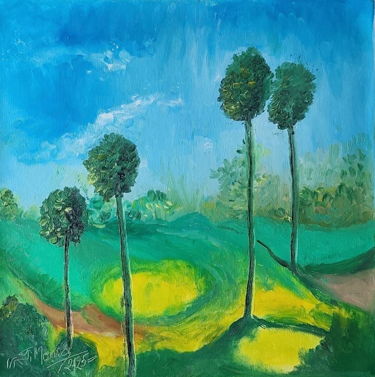 pictura 3 În liniștea verii" - pictură în ulei pe pânză, Monea Teofil