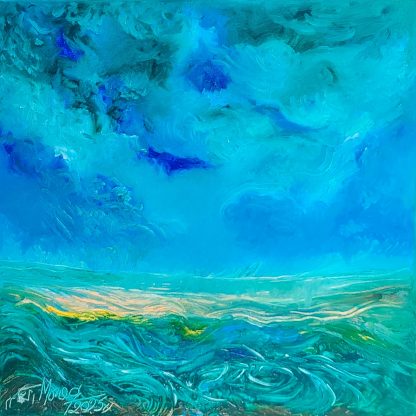Ocean fluid" - pictură în ulei pe pânză, Monea Teofil