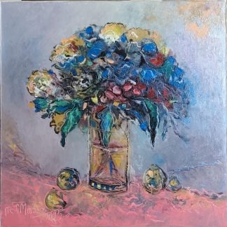 "Buchet de bucurie" - Pictură în ulei pe pânză
