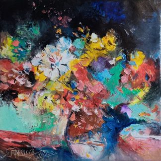 "Ritmul culorilor" - Pictură în ulei pe pânză