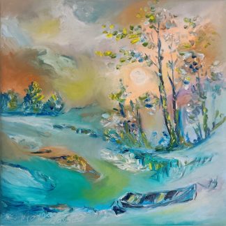 "Lunca" - Pictură în ulei pe pânză