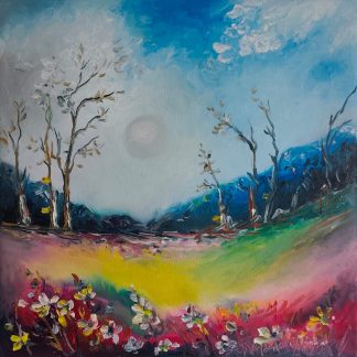 "Frumusețea proaspătă a dimineții" - Pictură în ulei pe pânză