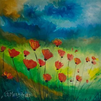 "Libertatea macilor" - Pictură în ulei pe pânză