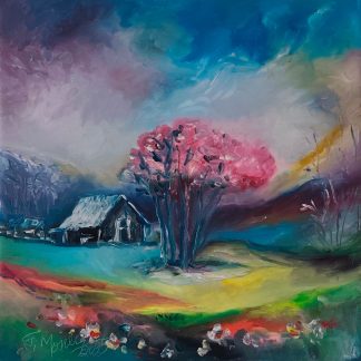 "Copacul dorințelor" - Pictură în ulei pe pânză