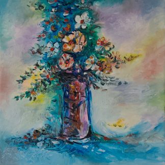 "Bucurie simplă" - Pictură în ulei pe pânză