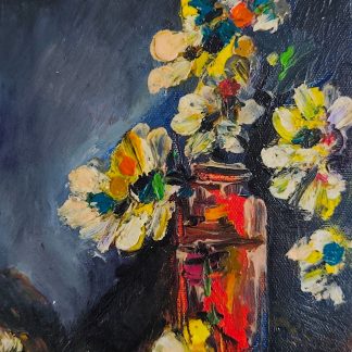 Pictură 2 în ulei pe pânză (20 cm x 16 cm)