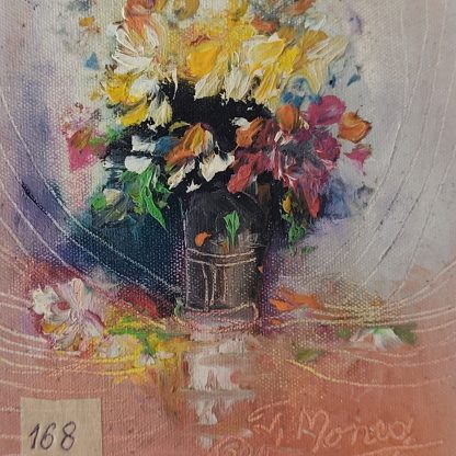 Miez în lumină de portocaliu - pictură în ulei pe pânză, Monea Teofil