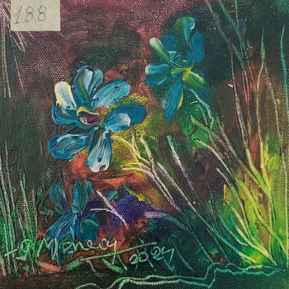Miez cu ecouri în verde - pictură în ulei pe pânză, Monea Teofil