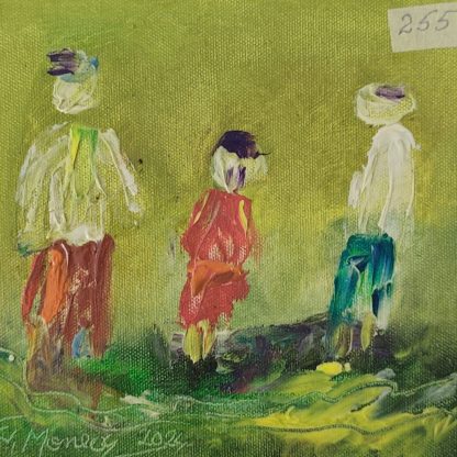 Chipuri cu ecouri în auriu - pictură în ulei pe pânză, Monea Teofil