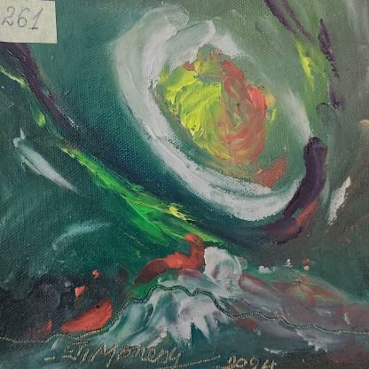 Dealuri cu ecouri în verde - pictură în ulei pe pânză, Monea Teofil