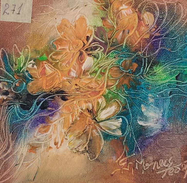 Pictura Monea Teofil 271 Vârtej în noapte de portocaliu 2 - pictură în ulei pe pânză, Monea Teofil