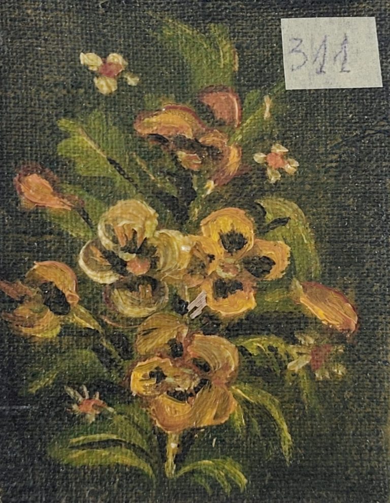 Pictura Monea Teofil 311 Fereastră în liniște de auriu - pictură în ulei pe pânză, Monea Teofil