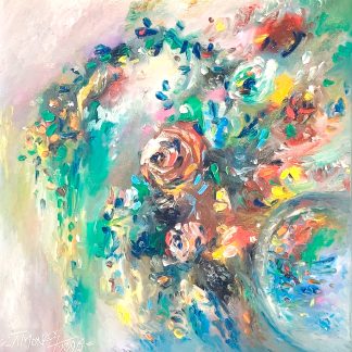 "Flori ca o amintire" - Pictură în ulei pe pânză