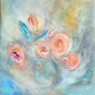 "Flori 18" - Pictură în ulei pe pânză