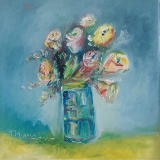 "Flori 2" - Pictură în ulei pe pânză