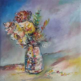 "Flori 7" - Pictură în ulei pe pânză