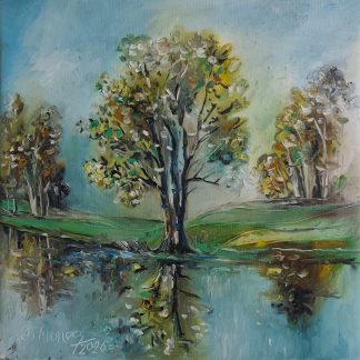 "Peisaj 1" - Pictură în ulei pe pânză