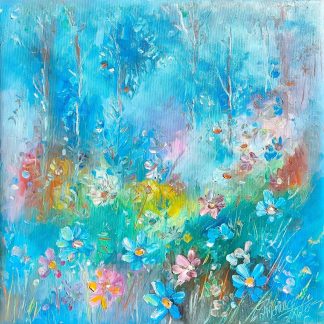 "Peisaj 3" - Pictură în ulei pe pânză