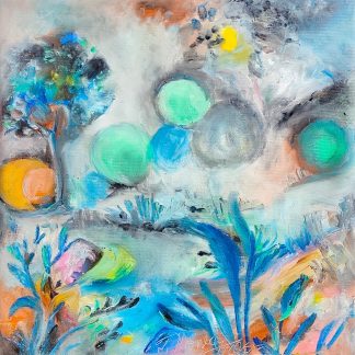 "Peisaj 9 abstract" - Pictură în ulei pe pânză