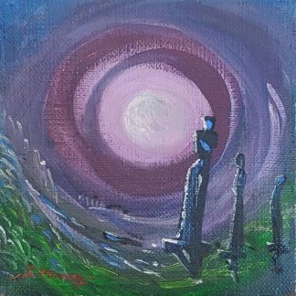 Poarta violetă – Pictură în ulei pe pânză
