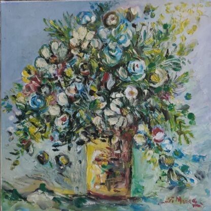 Buchet de lumină în vas - Pictură în ulei pe pânză