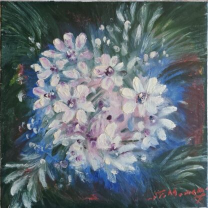 Buchet în lumină adâncă - Pictură în ulei pe pânză