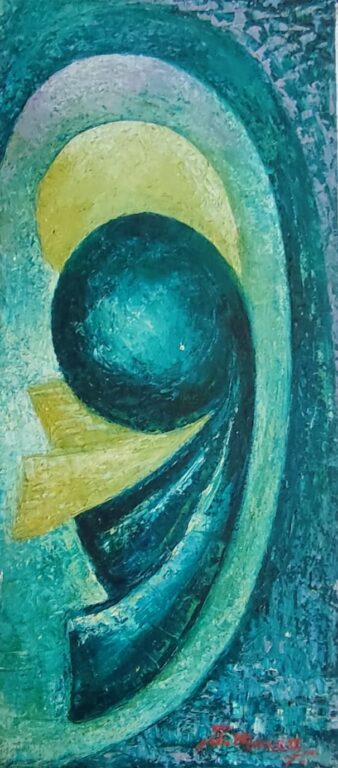 Ecoul unei spirale calme - Pictură în ulei pe pânză Ecoul unei spirale calme - Pictură în ulei pe pânză
