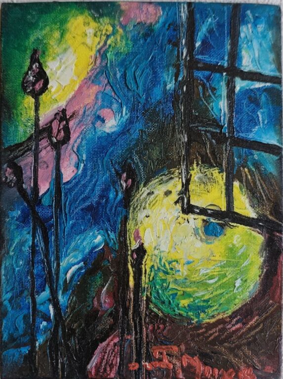 Fereastra către lumină - Pictură în ulei pe pânză Fereastra către lumină - Pictură în ulei pe pânză