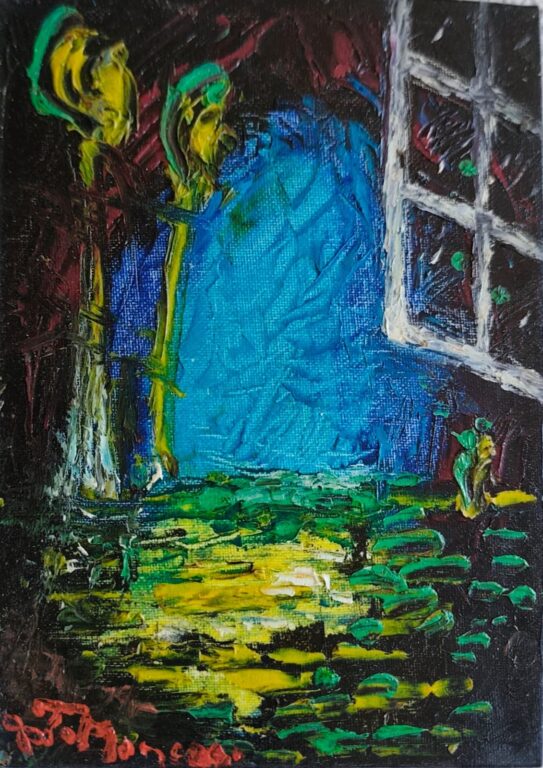 Fereastra spre lumină - Pictură în ulei pe pânză