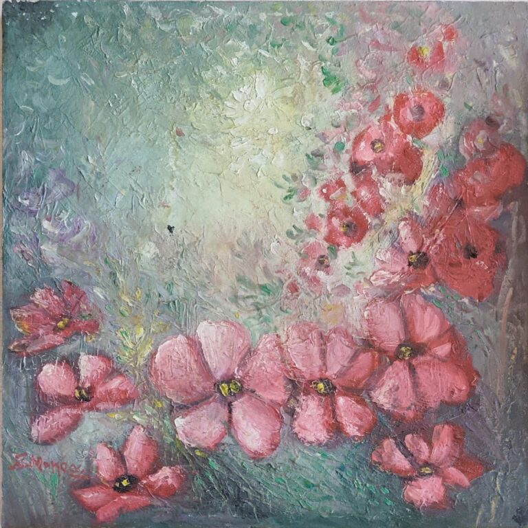 Grădina de lumină a florilor - Pictură în ulei pe pânză Grădina de lumină a florilor - Pictură în ulei pe pânză