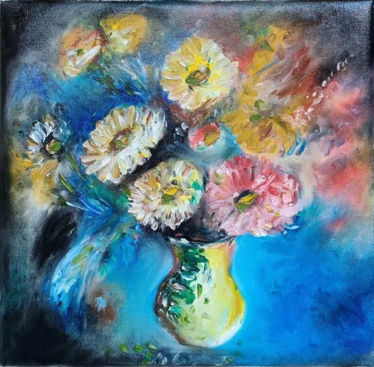 Grădina de lumină - Pictură în ulei pe pânză Grădina de lumină - Pictură în ulei pe pânză