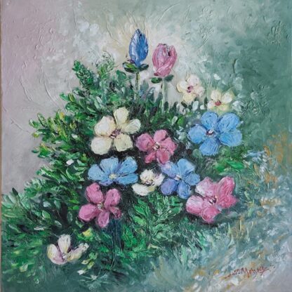Grădina liniștii - Pictură în ulei pe pânză