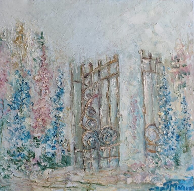 Grădina Porților Liniștite - Pictură în ulei pe pânză Grădina Porților Liniștite - Pictură în ulei pe pânză