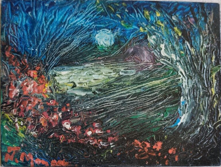Lumină în adânc - Pictură în ulei pe pânză Lumină în adânc - Pictură în ulei pe pânză